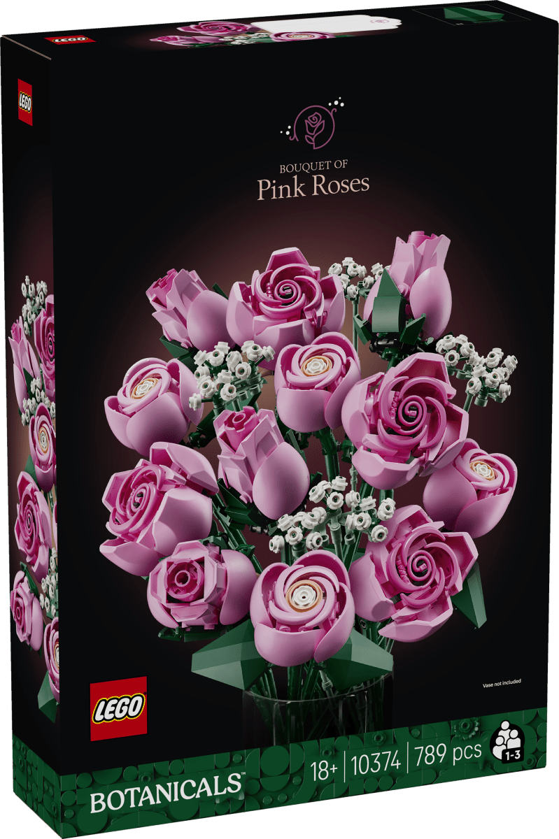 Bouquet di rose rosa - 10374 - Il Mattoncino