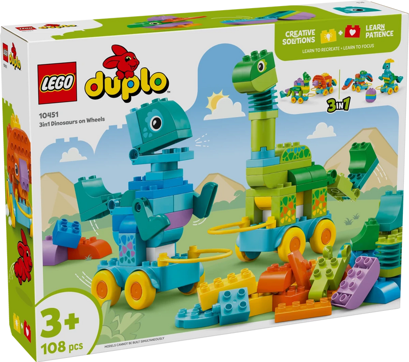 Dinosauri su ruote 3 in 1 - 10451 - Il Mattoncino