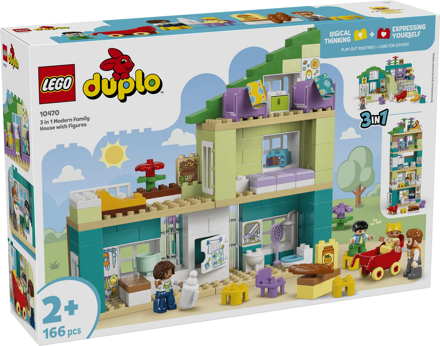 Casa familiare moderna 3 in 1 con personaggi - 10470