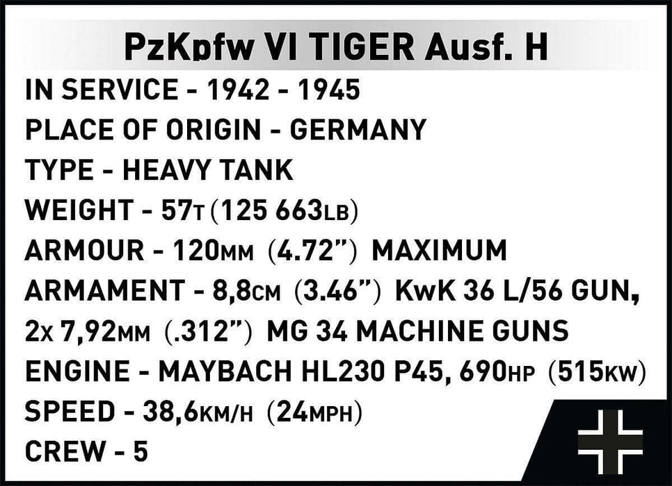 Panzerkampfwagen VI Tiger "131" - COBI 2801