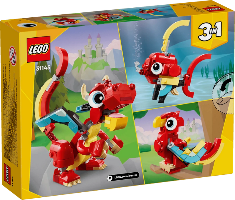 Drago rosso - 31145 - Il Mattoncino