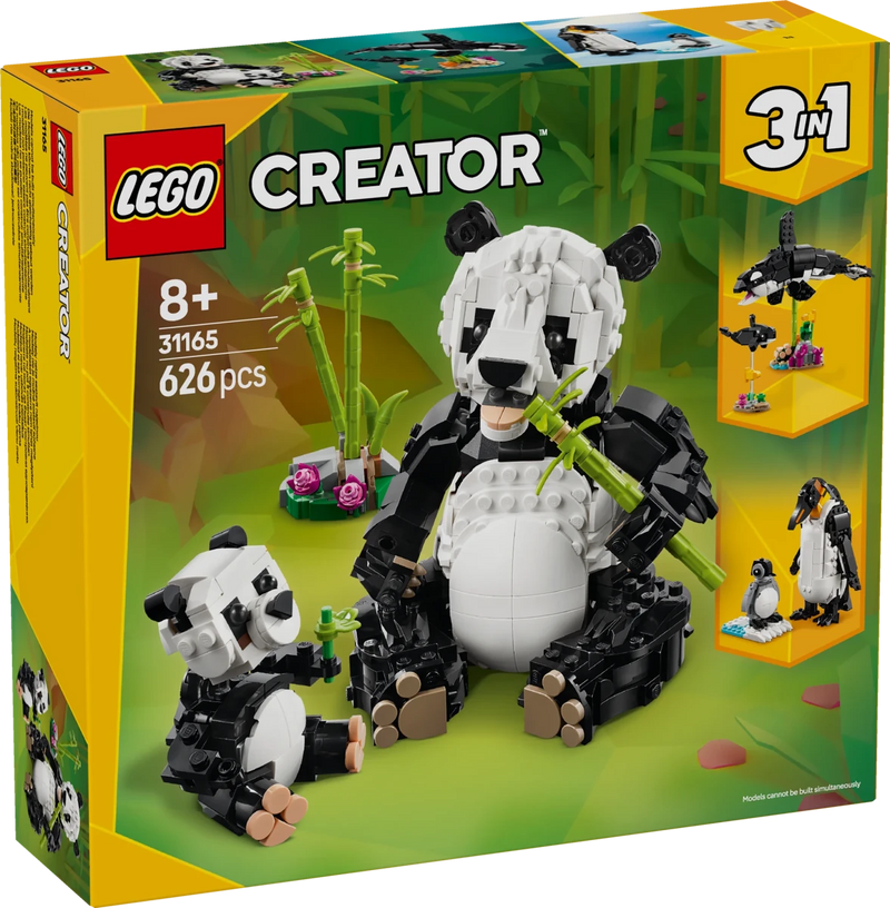 Animali selvatici: famiglia di panda - 31165 - Il Mattoncino