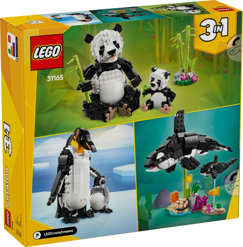 Animali selvatici: famiglia di panda - 31165 - Il Mattoncino