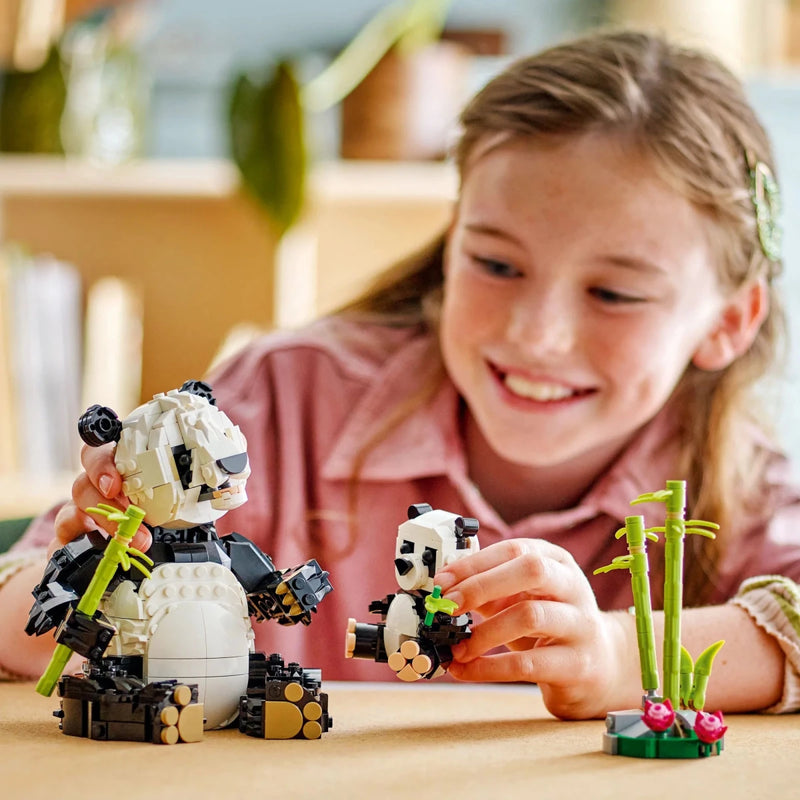 Animali selvatici: famiglia di panda - 31165 - Il Mattoncino