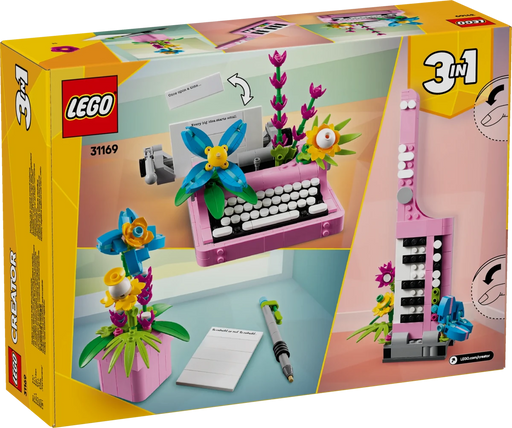 Macchina da scrivere con fiori - 31169 - Il Mattoncino