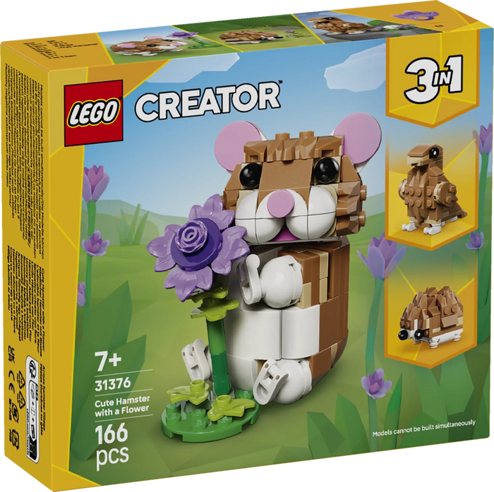 Simpatico criceto con fiore - 31376 - Il Mattoncino