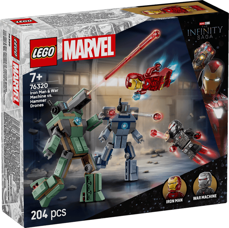 Iron Man e War Machine contro i droni di Hammer - 76320 - Il Mattoncino
