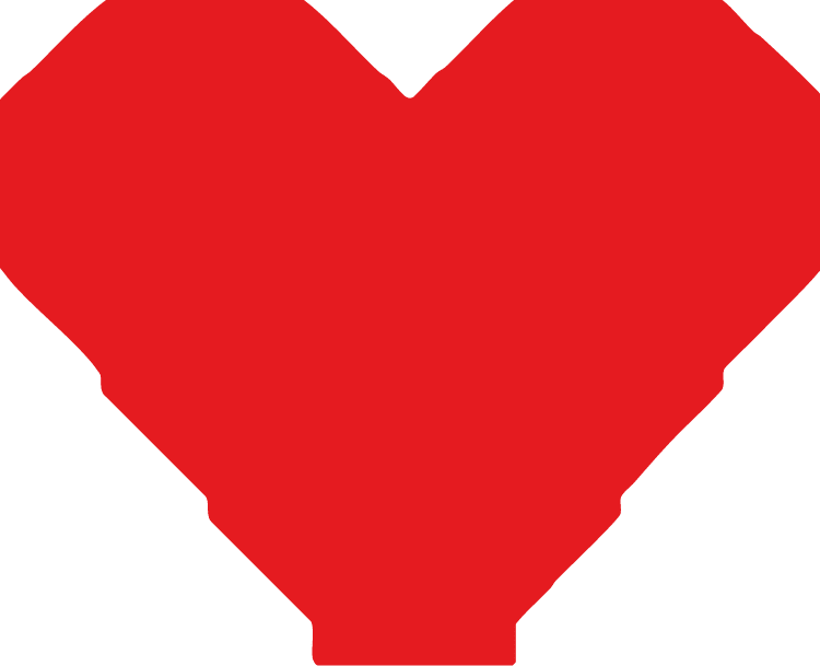 Cuore puzzle di mattoncini grande - Il Mattoncino