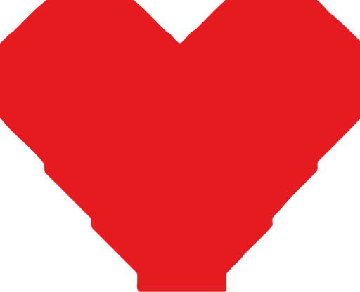 Cuore puzzle di mattoncini grande - Il Mattoncino