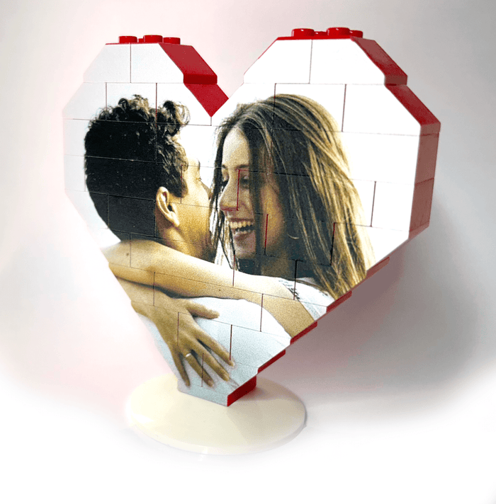 Cuore puzzle di mattoncini grande - Il Mattoncino
