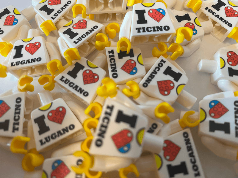 Torso minifigure personalizzato I LOVE