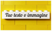 Il Mattoncino  LEGO Brick 1x8 personalizzato - White