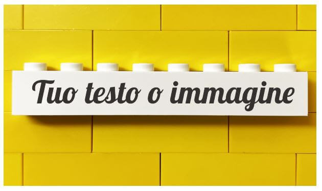 Il Mattoncino  LEGO Brick 1x8 personalizzato - White