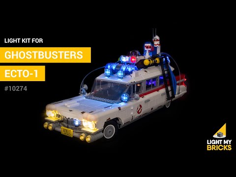 Kyglaring Kit Luci LED E Suono Per LEGO Icons Ghostbusters Ecto-1 (Set 10274) – Versione RC Con Telecomando, Effetti Multipli