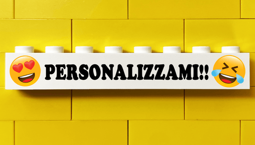 Il Mattoncino  LEGO Brick 1x8 personalizzato - White